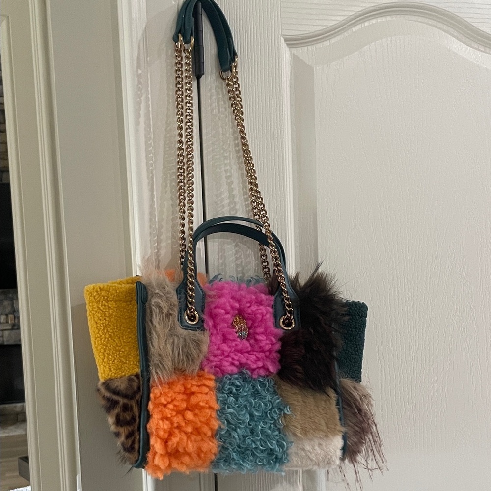 Kurt Geiger Multicolor Patchwork Fur Shoulder Bag… - image 1